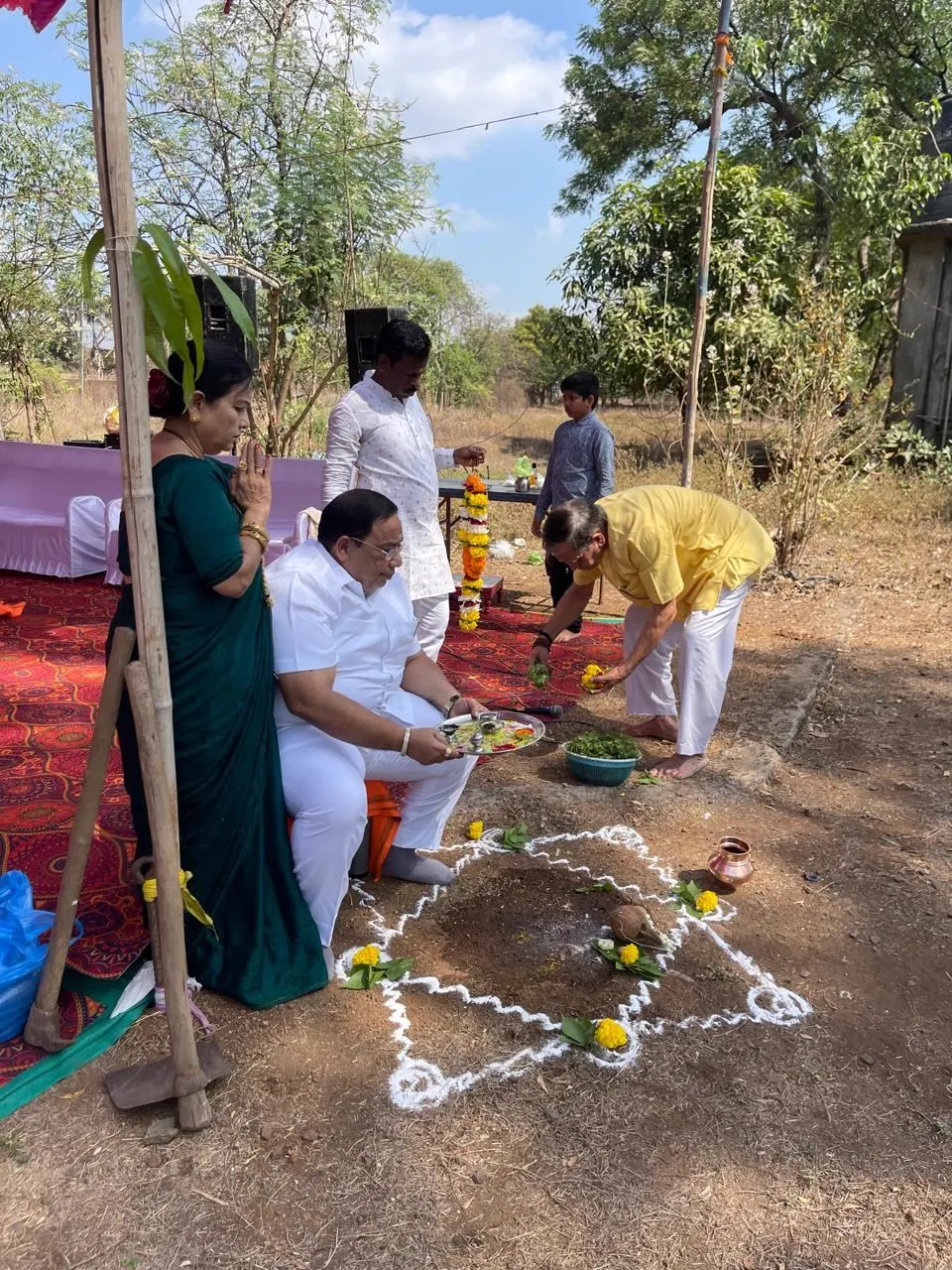 Bhoomi Poojan ceremony at the Omkar PESO Hub site, March 2023 — photo 3
